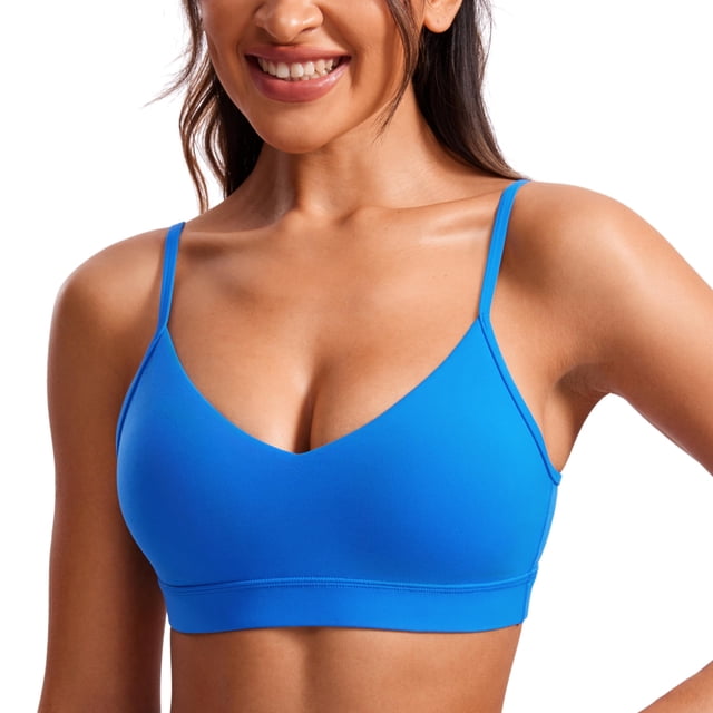 Sostén Deportivo CRZ YOGA Butterluxe Sin Aros con Escote en V Azul XS