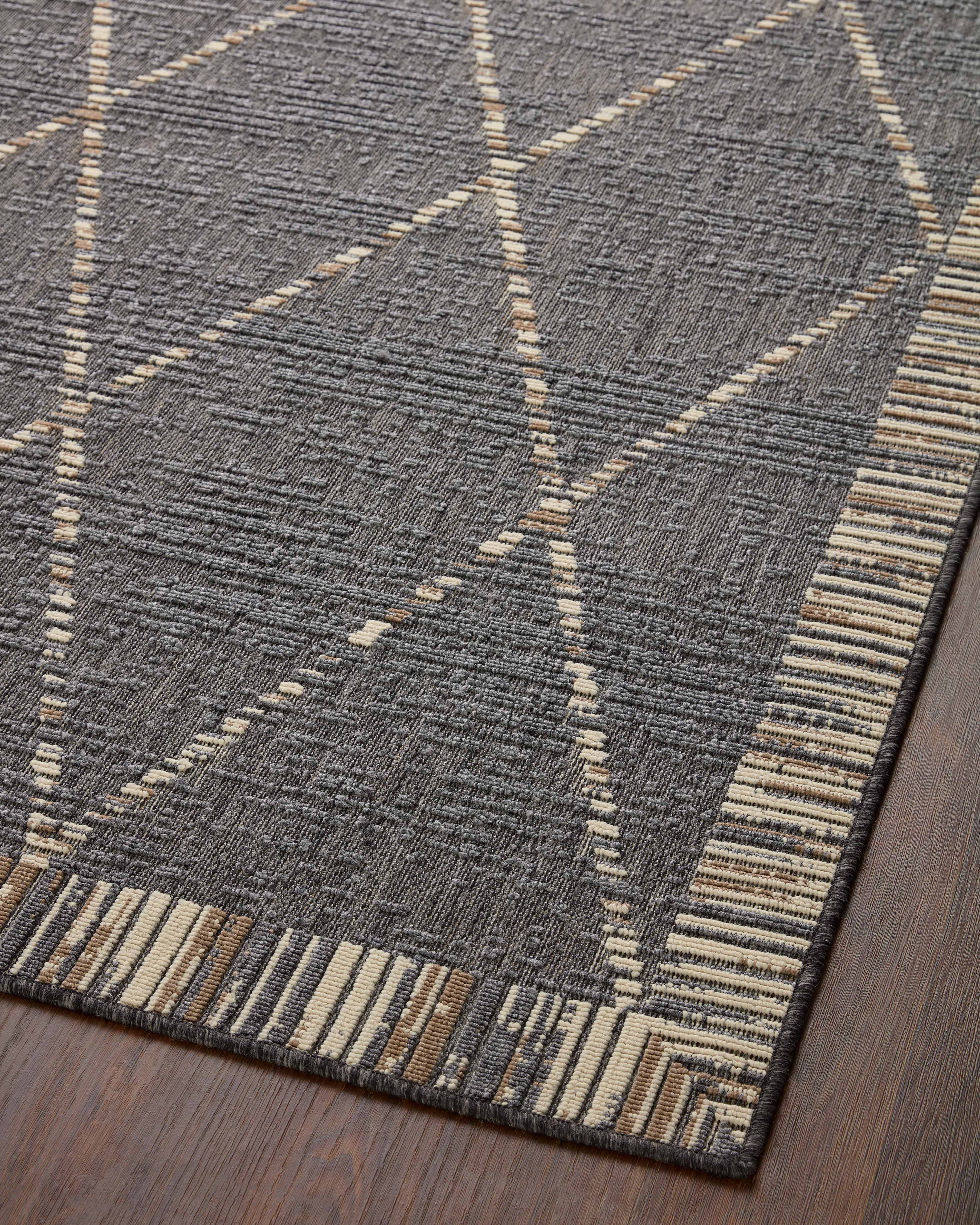 Indoor Outdoor Loloi Rainier Slate / Multicolor 9'-2" x 12'-2" Area Rug