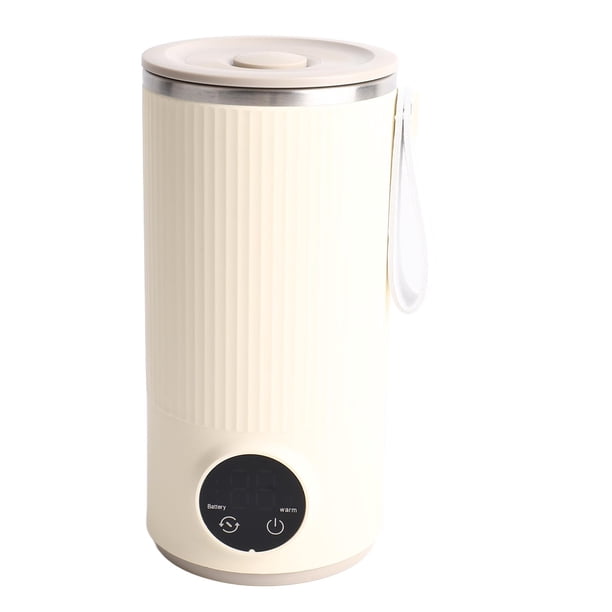 Hervidor Eléctrico Portátil Inalámbrico Con Carga USB, Caldera De Agua De Viaje De 400ML Con Batería De 6000mAh Para Té, Café, Leche, Calefacción De Leche Materna
