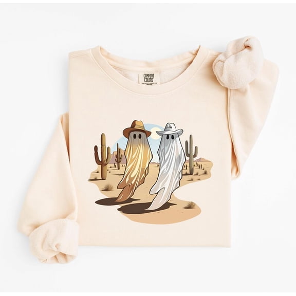 Cowboy Halloween Sweatshirt, Pumpkin Head Sweatshirt, Spooky Western Apparel