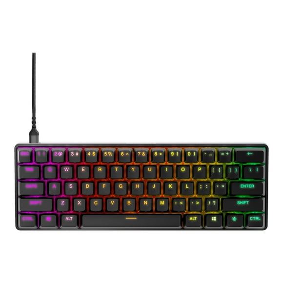 SteelSeries Apex Pro Mini - Keyboard - 60% - backlit - USB - US English - key switch: OmniPoint 2.0 Adjustable - black - box