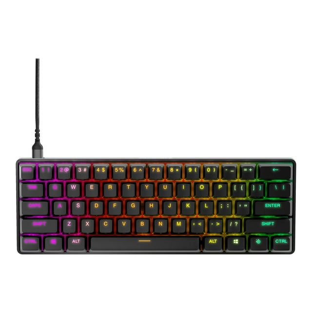 SteelSeries Apex Pro Mini Clavier de Jeu Mécanique Filaire 60 % avec Interrupteur d'Actionnement Réglable et Rétroéclairage RGB, Noir