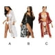 thumbnail image 2 of Jumpingount Vestido veraniego transpirable de encaje de poliéster para mujer, traje de baño de moda para caminar en la playa para mujer, vestido Vestidos Rojo, 2 of 5