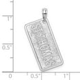 thumbnail image 2 of FJC Finejewelers 925 Sterling Silver Rhodium Plated St. Thomas License Plate Charm 28 x 17 mm, 2 of 6