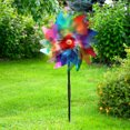 thumbnail image 4 of 2 Pack Flower Pinwheels Wind Spinners for Yard and Garden, Sequined Reflective Windmill Ornament Spinner for Patio Lawn Party Outdoor(A), 4 of 5