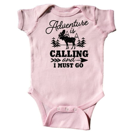 

Inktastic Adventure is Calling and I Must Go with Moose Gift Baby Boy or Baby Girl Bodysuit