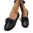 thumbnail image 3 of HTHLVMD Orthopedic Shoes for Women Wide Width, Faux Leather Loafers, Everyday Comfortable Shoes, Women's Dress Casual Shoes, Women's Lace-Up Loafer Flats, Casual Slip-On Comfort Shoes, Black 5.5, 3 of 4