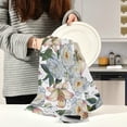 thumbnail image 3 of Flowers Rose Lily Kitchen Dish Towels Set of 1, Vintage Style Washable Tea Towels Dishcloths Lint-Free 18x28 Inch Fast Drying for Kitchen Restaurant Bar Clean, 3 of 7