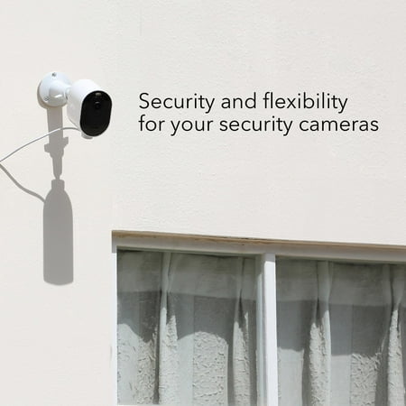 Wasserstein - Adjustable Indoor/Outdoor Wall Mount for Most Arlo Security Cameras (2-Pack) - White