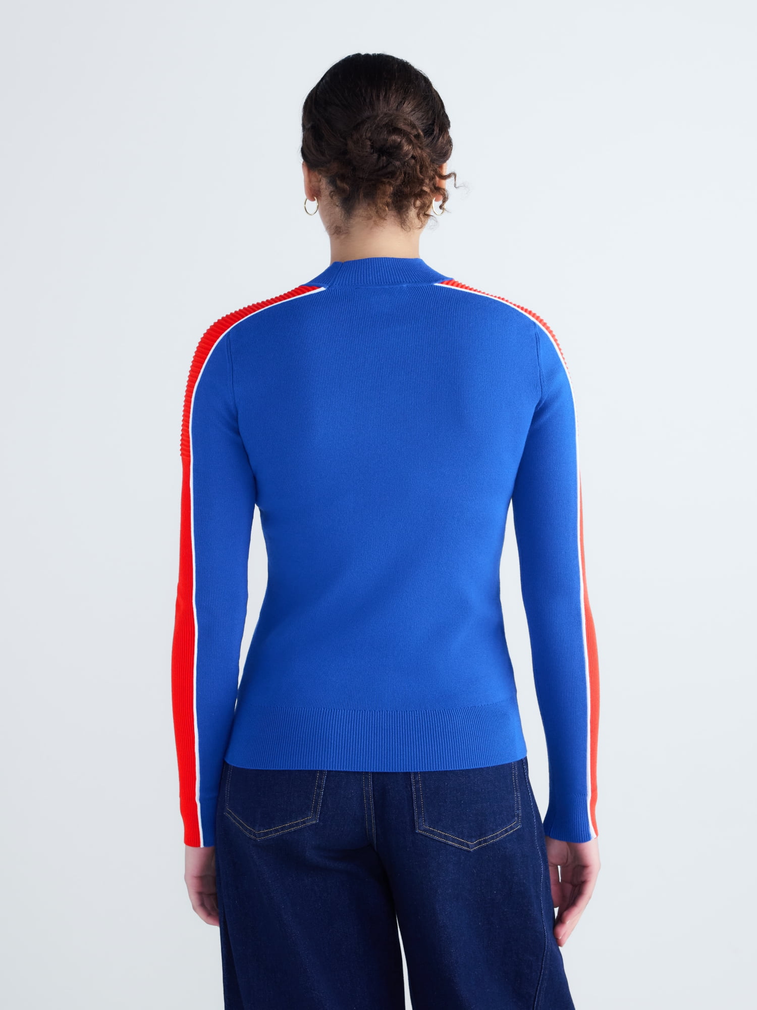 Free Assembly Women's and Women’s Plus Ribbed Top with Long Sleeves, Sizes XXS-3X