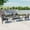 Gray, variant on Harper & Bright Designs 4 Pieces Outdoor Patio Conversation Set, Iron Outdoor Seating Set with Loveseat Sofa, Coffee Table and 2 Chairs for Backyard Garden Balcony, Gray