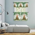 thumbnail image 6 of Cartoon Small Squirrels Kitchen Curtains Valances and Tiers Set of 3 Watercolor Forest Animal Acorn Green Tree Tier Curtains and Valance with Rod Pocket for Small Windows, 27.5"x24", 6 of 9