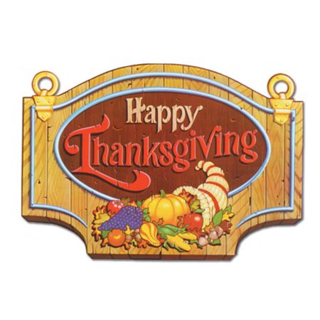 Beistle 99889 Happy Thanksgiving Sign, 13" x 18", 12 Pack