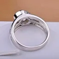 thumbnail image 3 of Forever Jewels 3Ct Round Moissanite Mens Wedding Ring 14K White Gold Plated, 3 of 5