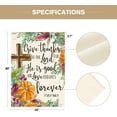 thumbnail image 6 of SM-XLHN Fall Thanksgiving House Flag 28x40 Inch Double Sided, Give Thanks to The Lord Harvest Holiday Yard Outdoor Decorative Flag, 6 of 8