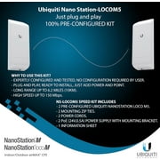 Pre-Configured Bundle of 2 Ubiquiti NanoStation LOCOM5 P2P-2 Units Kit 100% Configured as Network Wireless Bridge for Long Distance Wireless Communications, Plug-and-Play. No Configuration Needed