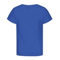 thumbnail image 5 of Girls Short Sleeve Shirts Summer Casual Girls T Shirts Size 10-12 Crewneck Loose Fit T-Shirts Printed Cotton Tops Graphic Tees Size 4-5 Years,Blue#3, 5 of 5