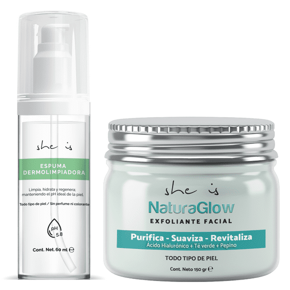 She is skincare Set Facial Limpieza Profunda (Mascarilla+Limpiador Facial)