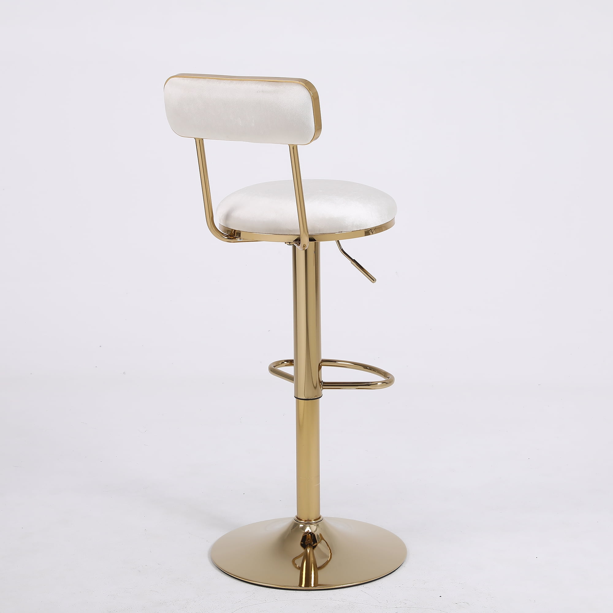 Kadyn Set of 2 Adjustable Counter Height Bar Stools with Back and Footrest, Beige Kadyn Set of 2 Adjustable Counter Height Bar Stools with Back and Footrest, Beige