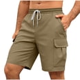 thumbnail image 3 of LWFFDAW Men's Swim Trunks with Liner Quick Dry Print Drawstring Elastic Waist Surfing Shorts Beach Lounge Swimsuit, 3 of 10