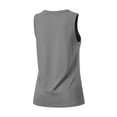 thumbnail image 5 of CHGBMOK Womens Tank Top Button V Neck Sleeveless Solid Summer Top Trendy Comfry Loose Casual Tank, 5 of 7