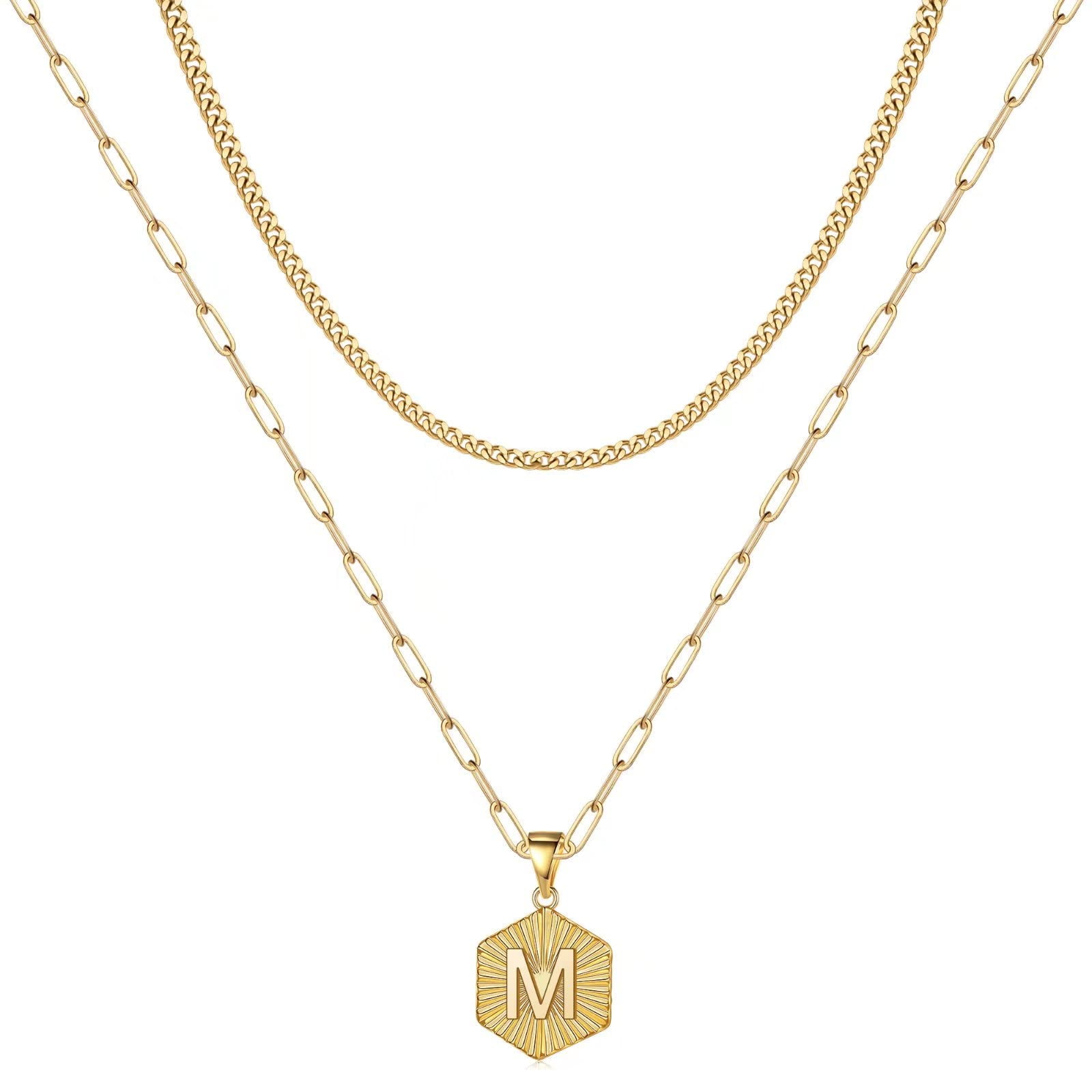 Colliers Superposés Délicats Pour Femme - Plaqué Or 14K, Style Paperclip Et Cuban Tordu, Neuf Avec étiquettes