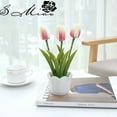 thumbnail image 3 of Three-headed tulips simulation flower bonsai creative ornament simulation plant, 3 of 4