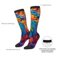 thumbnail image 4 of Fotbe Vibrant Parrot Splash Art Calcetas Divertidas Estampadas para Hombre y Mujer, Calcetas de Algodón hasta la Rodilla para Caminar, Correr, Enfermería y Embarazo, 4 of 6