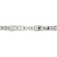 thumbnail image 4 of 925 Sterling Silver 8.25mm Square Byzantine Chain 22 Inch, 4 of 7