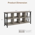 thumbnail image 2 of Console Table 62.2'' Narrow Sofa Table 8 Cube Storage Organizer Cabinet 3 Tier Long Sofa Table Behind Couch Entry Console Table with Storage for Entryway, Living Room, Foyer, 2 of 6
