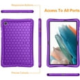 thumbnail image 4 of Fintie Silicone Case for Samsung Galaxy Tab A8 10.5 inch 2022 Model (SM-X200/X205/X207), Honey Comb Series Kids Friendly Light Weight Shock Proof Protective Cover, Purple, 4 of 9