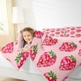 thumbnail image 4 of Castle Fairy Cartoon Pink Strawberry Girl 2Pcs Bedding Comforter Set,Bling Glitter Twin Comforter Sets,Dreamy Princess Breathable Bedding Set,Ultra Soft Home Decor, 4 of 8