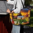 thumbnail image 4 of Wukai Fall Village Scenery Print Zipper Bag,large Beach Tote Bag,Waterproof Sandproof Bag,Grocery and Picnic Tote Travel Bag, 4 of 5