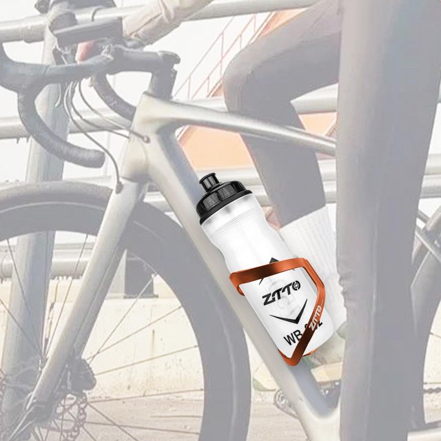 Portabotellas para bicicleta de montaña de 750 ml con botella universal para ciclismo deportivo Naranja