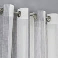 thumbnail image 2 of GlowSol 52"W x 54"L Sheer Curtains Vertical Stripe Voile Yarn Dyed Faux Linen Textured Light Filtering Window Drapes for Bedroom, Gray, 2 Panels, 2 of 6