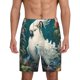 thumbnail image 1 of Balery Tropical Parrot Floral Artwork Pantalones cortos de pijama de punto de algodón para hombre con cinturilla y bolsillos-Medium, 1 of 6