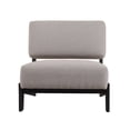 thumbnail image 2 of Benjara Cid Joy 30" Accent Chair- Low Profile- Light Gray Velvet- Wood Frame, 2 of 6
