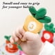 thumbnail image 4 of Juguete sensorial para tirar zanahorias | Actividad de motricidad fina con 6 zanahorias y 6 trapos | Aprendizaje temprano para reconocer colores y números | Tapete de juego reutilizable, 4 of 6