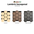 thumbnail image 3 of Lambrin Hexagonal Acústico De Pino Bronce, 2pz De 62 X 76 Cm, 3 of 5