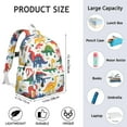 thumbnail image 6 of Cute Dinosaur Pattern Backpack for School,Cute School Bag,Schoolbag with Adjustable Shoulder Straps & Padded Back,13.4"x11"x4.7", 6 of 6