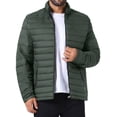 thumbnail image 1 of CHAQUETA PUFFER QUILTED CON CREMALLERA Y CUELLO ALTO PARA HOMBRE INSPIRAR CHIC COLOR SÓLIDO DE INVIERNO M VERDE OSCURO, 1 of 6