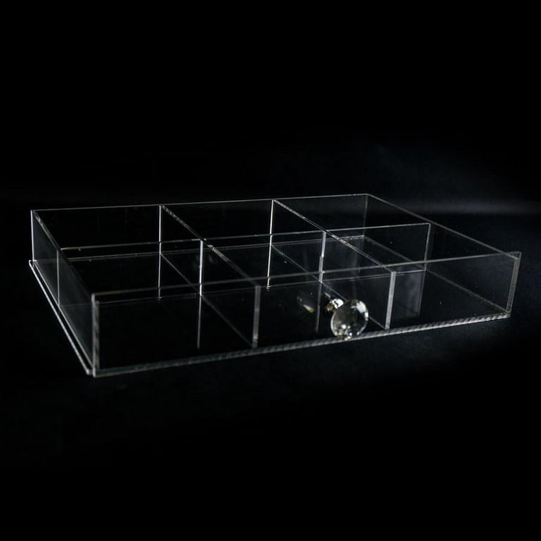 Diamond Collection Petite 4-Tier Acrylic Makeup Organizer with Open Top •  Impressions Vanity Co.