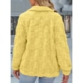 thumbnail image 6 of Women'S Long Sleeve Full Zip Soft Warm Fleece Jacket Yellow XL, 6 of 7