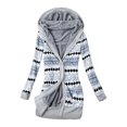 thumbnail image 1 of Fashnice Ladies Cardigan Sweater Long Sleeve Outwear Fleece Coat Soft Work Jacket Blue M, 1 of 3