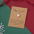 thumbnail image 3 of Creative Dripping Oil Santa Snowman Necklace Wishing Painting Oiled Paper Card Necklace, 3 of 9