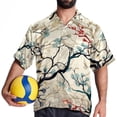 thumbnail image 4 of Tree Men's Short Sleeve Poplin Beach Shirts, Casual Printed Button Down Summer Hawaiian Shirt - Unisex, 4 of 6
