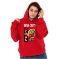 thumbnail image 5 of Santa Smurfette Too Cute Christmas Hoodie Sweatshirt Women Brisco Brands M, 5 of 6