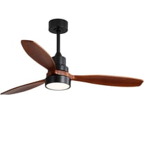 Sofucor Ceiling Fan 52" Downrod Ceiling Fan with Light, Remote, Modern Farmhouse Style