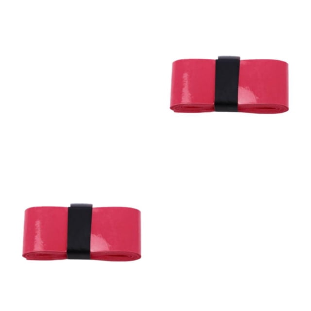 Wosthever Cinta de agarre de bádminton y tenis de PU Ultimate - Paquete cuadrado rojo de raqueta de bádminton impermeable de larga duración de paquete cuadrado rojo 2Conjunto