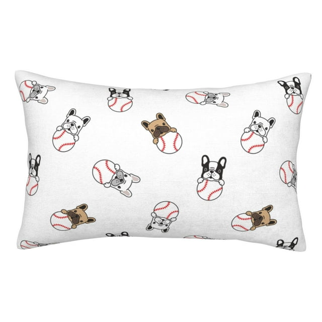 Balery Bbaseball Dog Funda de Cojín Estampada, Regalos para Mujeres, Regalos de Amor para Ella, Regalos para Novia o Esposa, Funda de Almohada-16"x24"